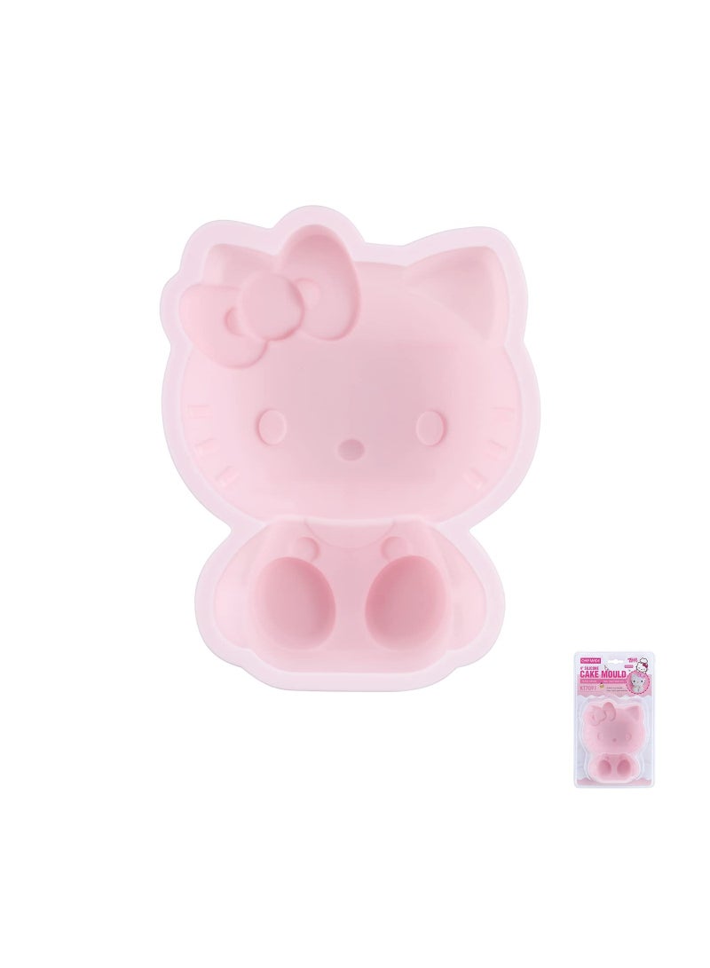 chefmade Hello Kitty Cake Pan 4 Inch Non Stick Stereo Silicone Cake Mold - Image 1