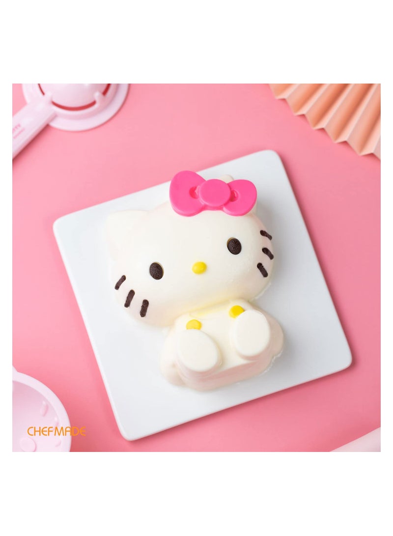 chefmade Hello Kitty Cake Pan 4 Inch Non Stick Stereo Silicone Cake Mold - Image 3