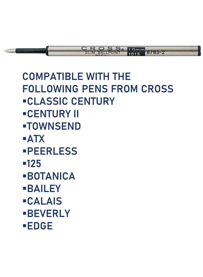 Cross 1-Piece Slim Ballpoint Pen Refill Medium Tip Black Ink  - Image 2