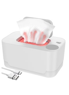 KASTWAVE Baby Wipe Warmer, Baby Wet Wipes Dispenser, Portable Thermostat Baby Wipes Heater, Diaper Wipes Warmer for Newborn Baby, Keeps Wipes Warm and Moist, Prevent Dry, Baby Shower Gifts, White  - Image 1
