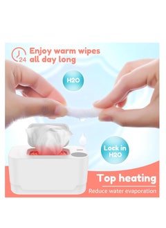 KASTWAVE Baby Wipe Warmer, Baby Wet Wipes Dispenser, Portable Thermostat Baby Wipes Heater, Diaper Wipes Warmer for Newborn Baby, Keeps Wipes Warm and Moist, Prevent Dry, Baby Shower Gifts, White  - Image 3
