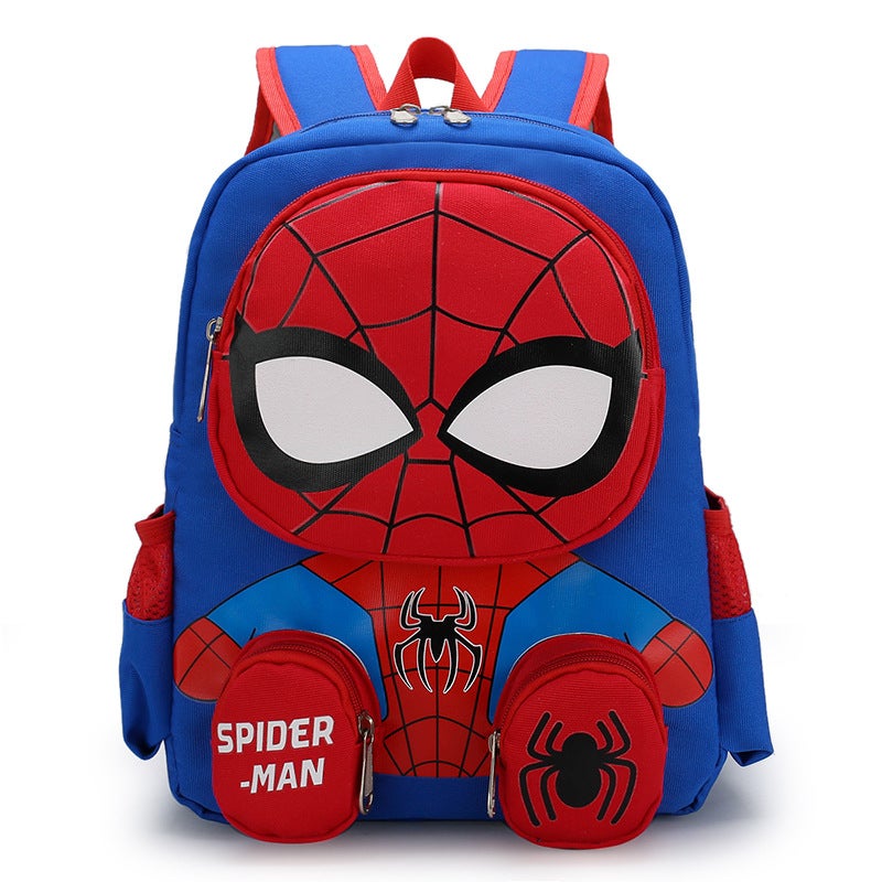 2023 Kids Spiderman Backpack Cartoon Kitty Sky Blue 