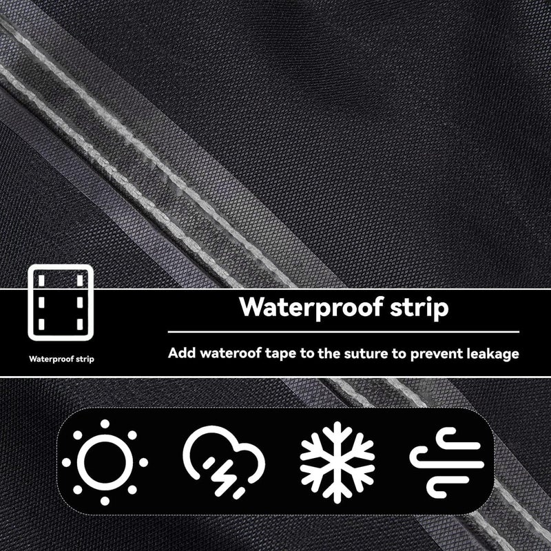 Wnanan Outdoor Patio Square Table Cover 36 inch Black Heavy Duty Waterproof Cover for Square Slatted Tabletop - Image 4