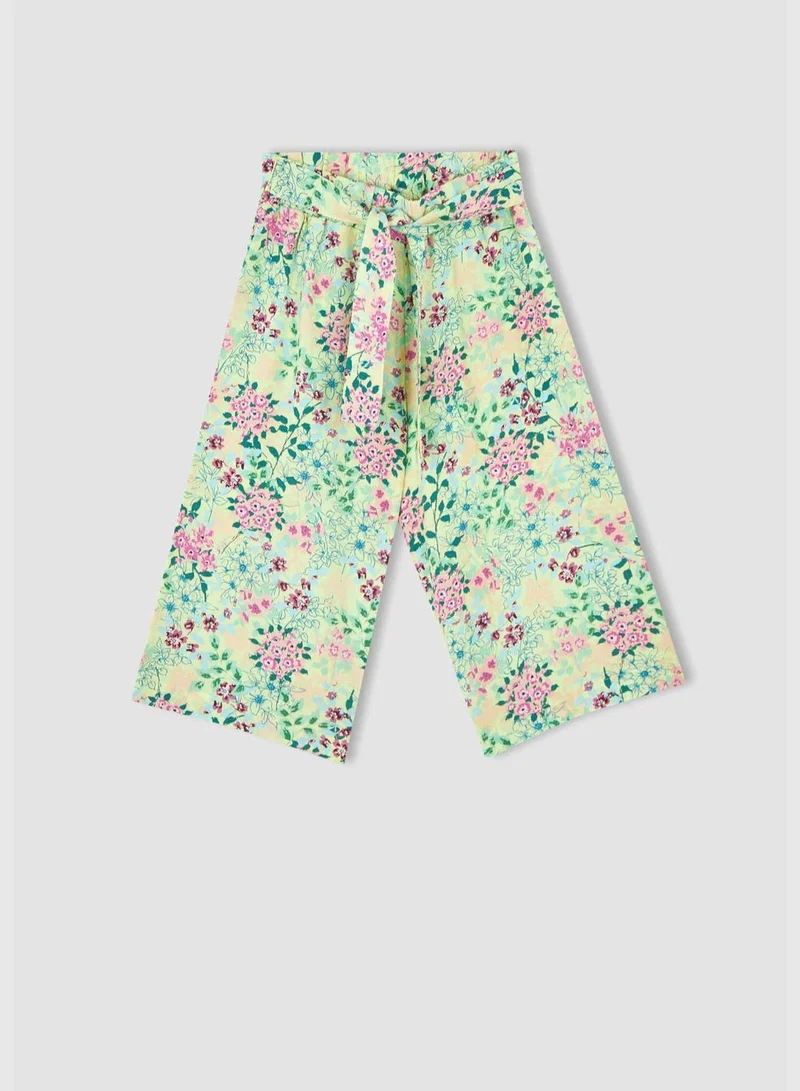 DeFacto Relaced Fit Patterned Trousers With Waist Tie