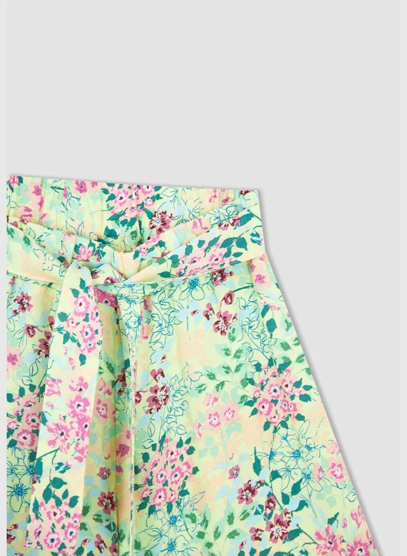 DeFacto Relaced Fit Patterned Trousers With Waist Tie