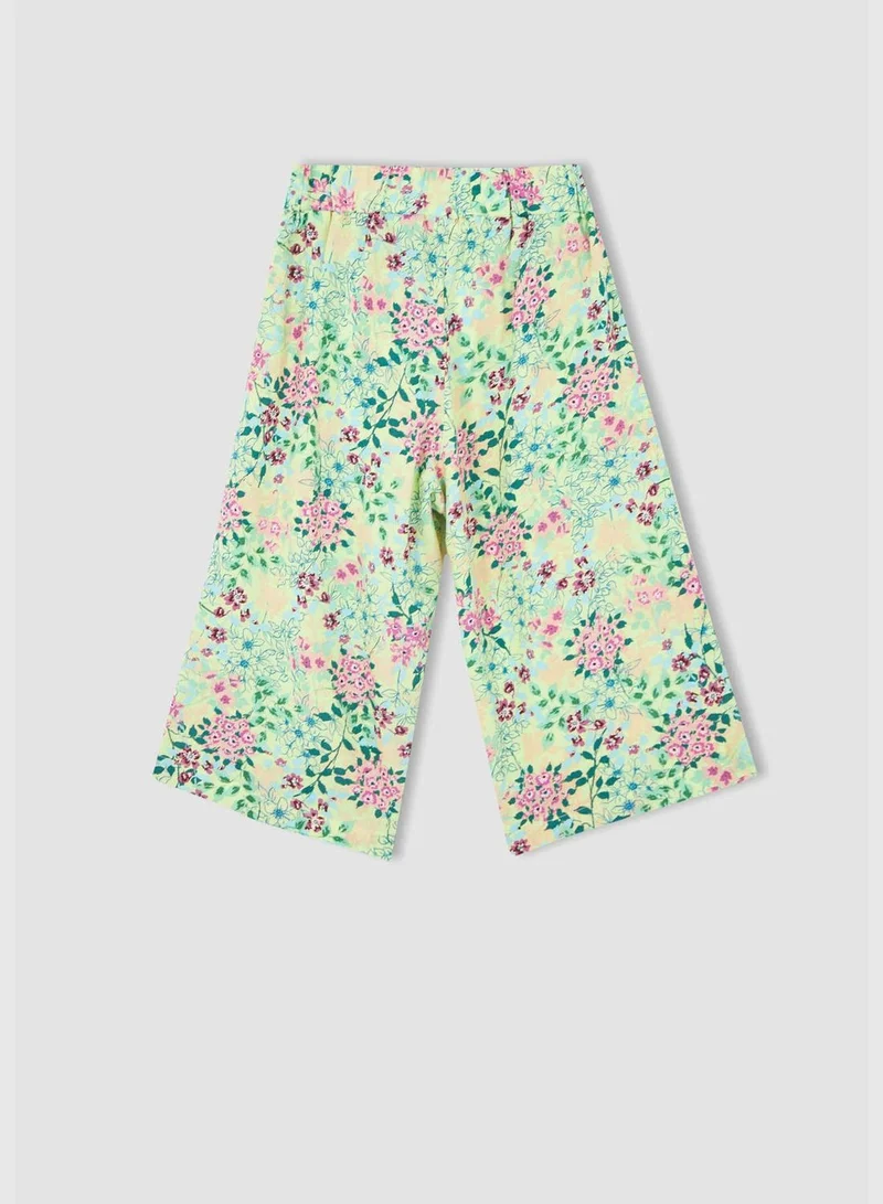 DeFacto Relaced Fit Patterned Trousers With Waist Tie