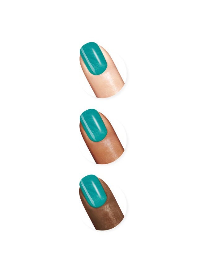 Sally Hansen Hard As Nails Xtreme Wear - Jazzy Jade, A Shimmery Teal Nail Polish - Image 3