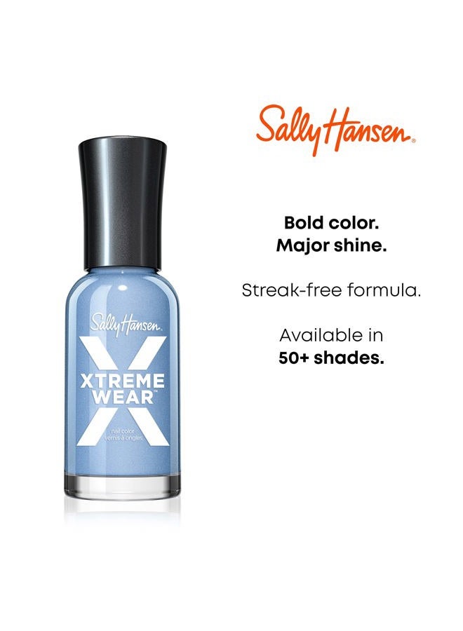 Sally Hansen Hard As Nails Xtreme Wear - Jazzy Jade, A Shimmery Teal Nail Polish - Image 4
