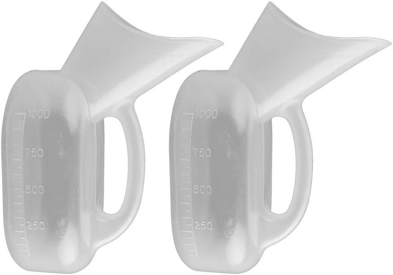 comfrt 2pcs Female Urinal Urine Bottle Women Urinal Pot Urinal Device for Hospital Home Camping Car Travel 1000ml - Image 1