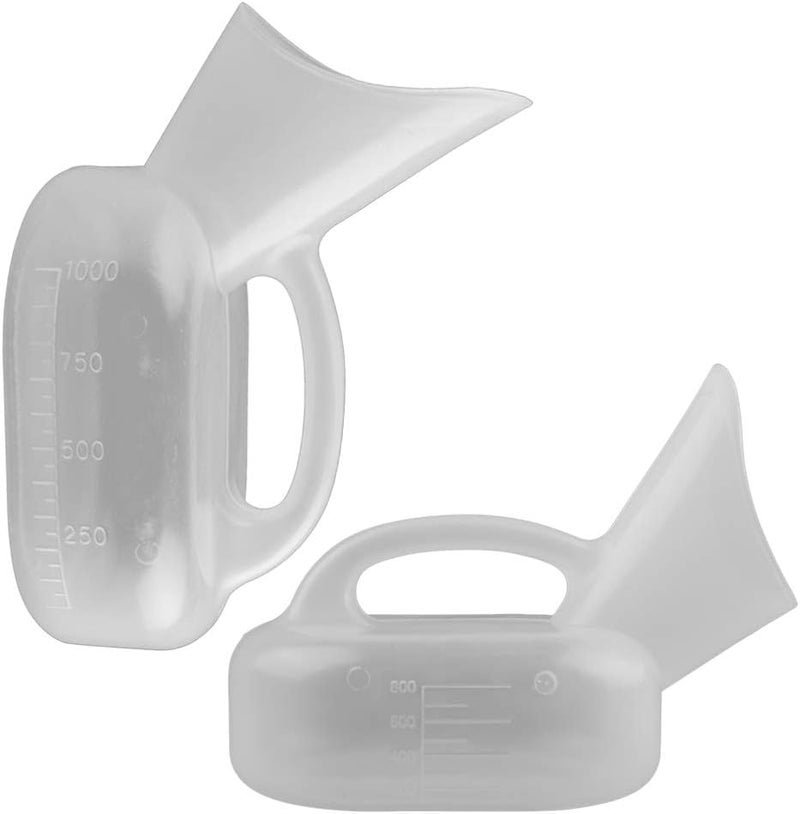 comfrt 2pcs Female Urinal Urine Bottle Women Urinal Pot Urinal Device for Hospital Home Camping Car Travel 1000ml - Image 5