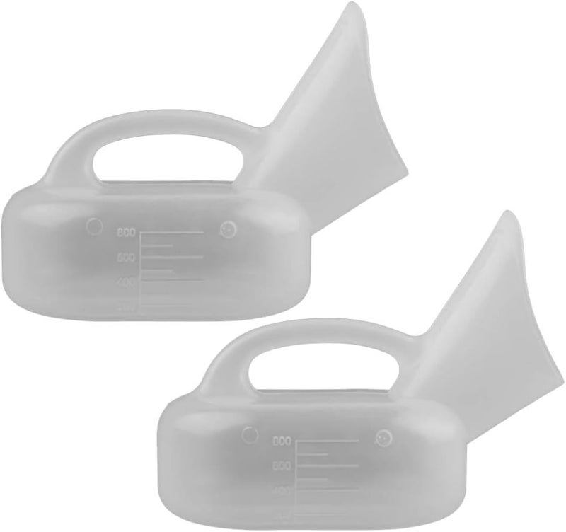 comfrt 2pcs Female Urinal Urine Bottle Women Urinal Pot Urinal Device for Hospital Home Camping Car Travel 1000ml - Image 3