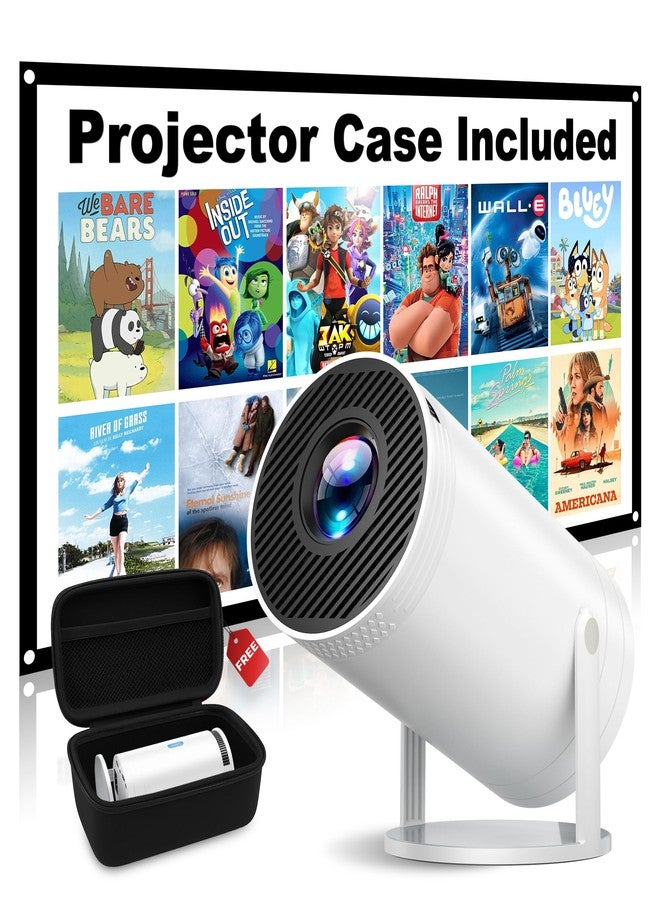 Telonixium Mini Projector, Native 1080P Portable Projector with Carrying Case, 4K Support, 270°Rotatable Outdoor Movie Proyector, Home Theater Projector Compatible with Phone/TV Stick/Laptop/PS4/HDMI/USB - Image 1
