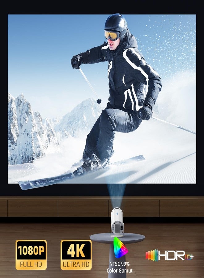 Telonixium Mini Projector, Native 1080P Portable Projector with Carrying Case, 4K Support, 270°Rotatable Outdoor Movie Proyector, Home Theater Projector Compatible with Phone/TV Stick/Laptop/PS4/HDMI/USB - Image 3