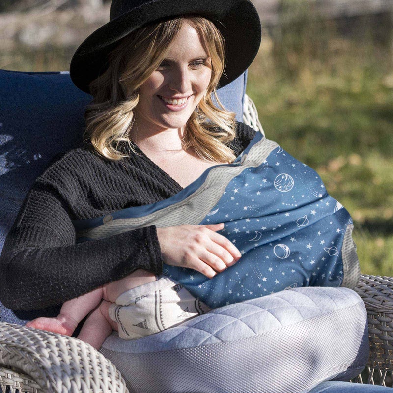 Boppy 4 and More Multi-use Cover, Blue Starry Sky, Quick-Dry UPF 50+ Knit and Breathable Mesh, Versatile for Car Seat Canopy, Nursing Cover, Infant Strollers, Shopping Carts, Highchairs and More - Image 4