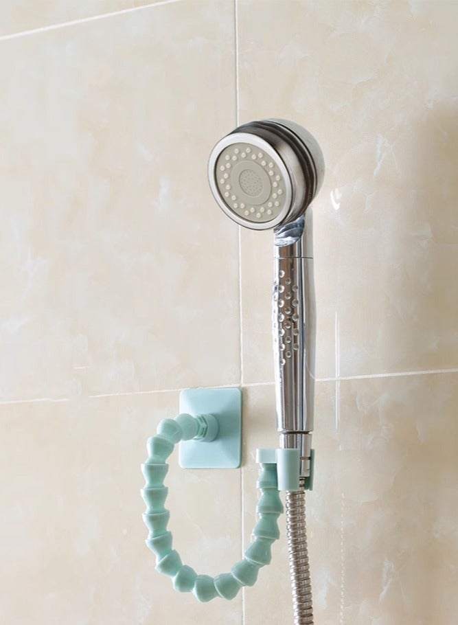 1 PCS Adjustable Flexible Toilet Paper Holder Towel Hanger Multifunctional Wall Rack Swivel Shower Head Hair Sryer Holder Slipper Holder,Wall Holder for Bathroom Kitchen  - Image 2