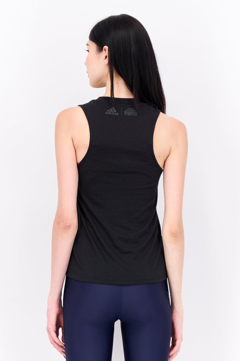 Adidas Adidas x Marvel Women Sportswear Fit Black Panther Tank Top, Black - Image 3