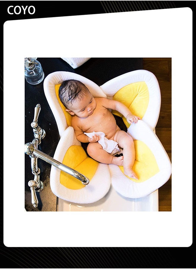 COYO Baby Bath Lotus Cushion Sink Bather Petal Newborn Bathtub Mat Bathing Tub Seat Support Lounger Flower Bathing Pad Non-Slip Safety Sink Insert Tub  - Image 2