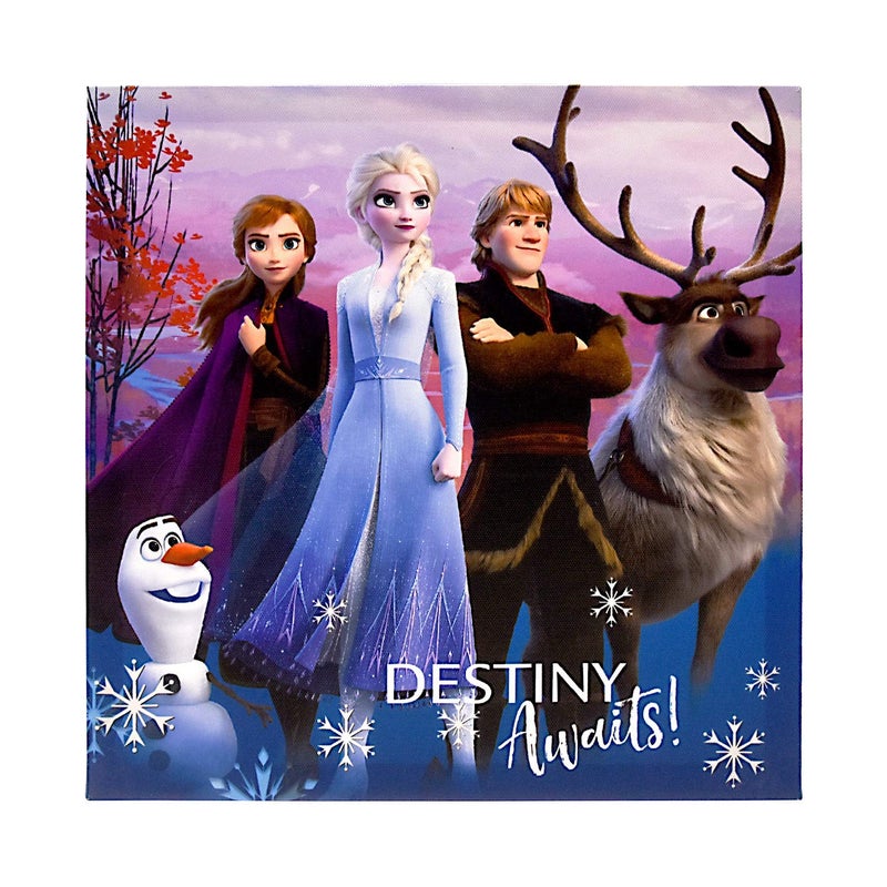 Idea Nuova Disney Frozen 2 4 Pack Canvas LED Wall Art, Eachpiece Measures 11.4" X 11.4", Multi - Image 1