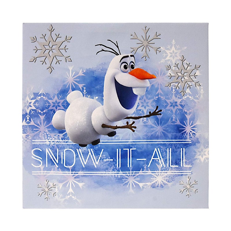 Idea Nuova Disney Frozen 2 4 Pack Canvas LED Wall Art, Eachpiece Measures 11.4" X 11.4", Multi - Image 2
