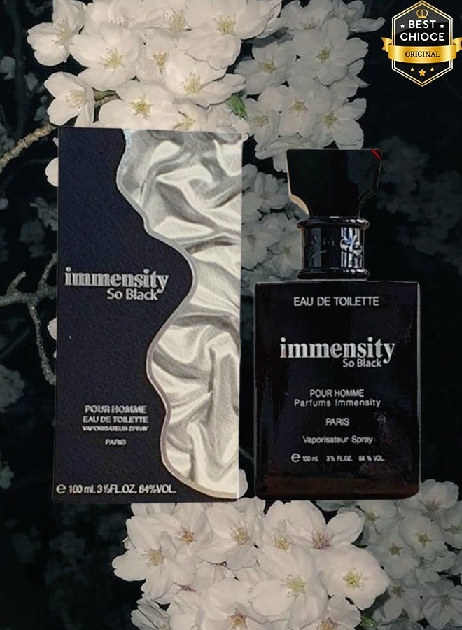 Immensity 10 Pieces So Black Paris Perfume For Men 100ml EDT - Image 2
