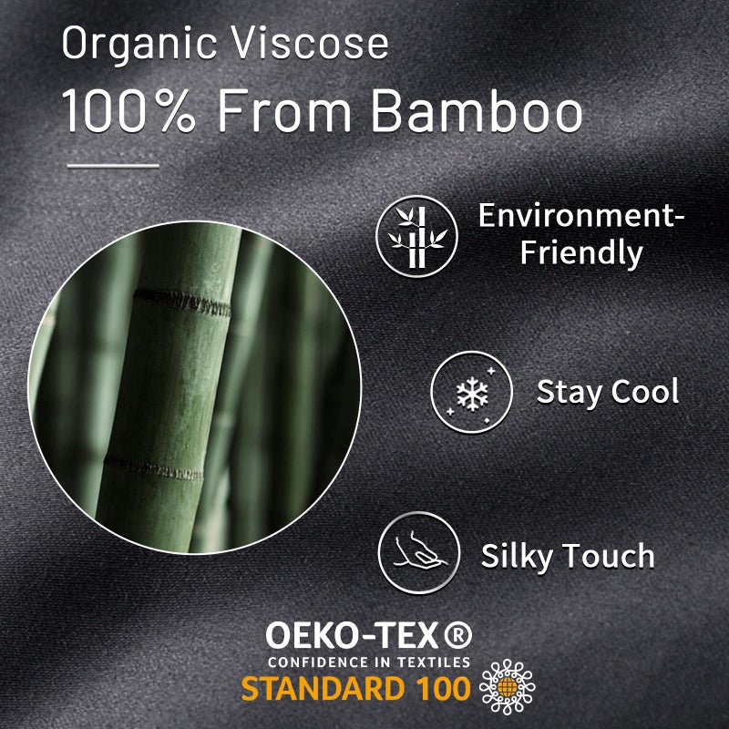 NEXHOME PRO Viscose from Bamboo Cooling Comforter, King Lightweight Down Alternative Organic Natural Duvet Insert,Summer Bedding Blanket Cool for Hot Sleepers,8 Corner Tabs Dark Grey 106x90 - Image 2