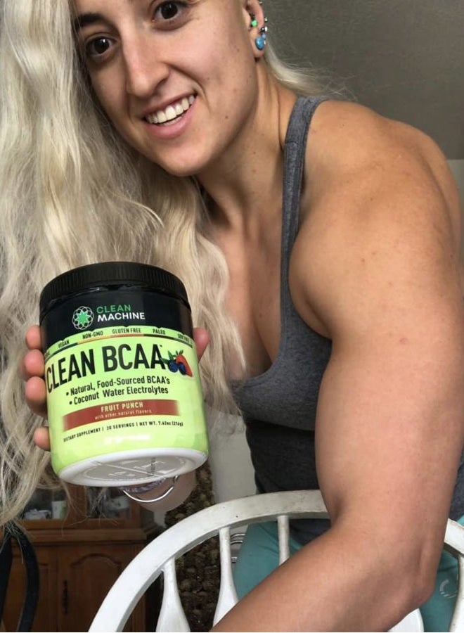 Clean Machine بروتين BCAA النقي - 2:1:1 مسحوق BCAAs مصدره الغذاء وإلكتروليتات ماء جوز الهند لاستعادة الطاقة والأحماض الأمينية - مكمل أحماض أمينية نباتي حائز على جوائز - 30 حصة (30، نكهة فواكه مشكّلة) - Image 2