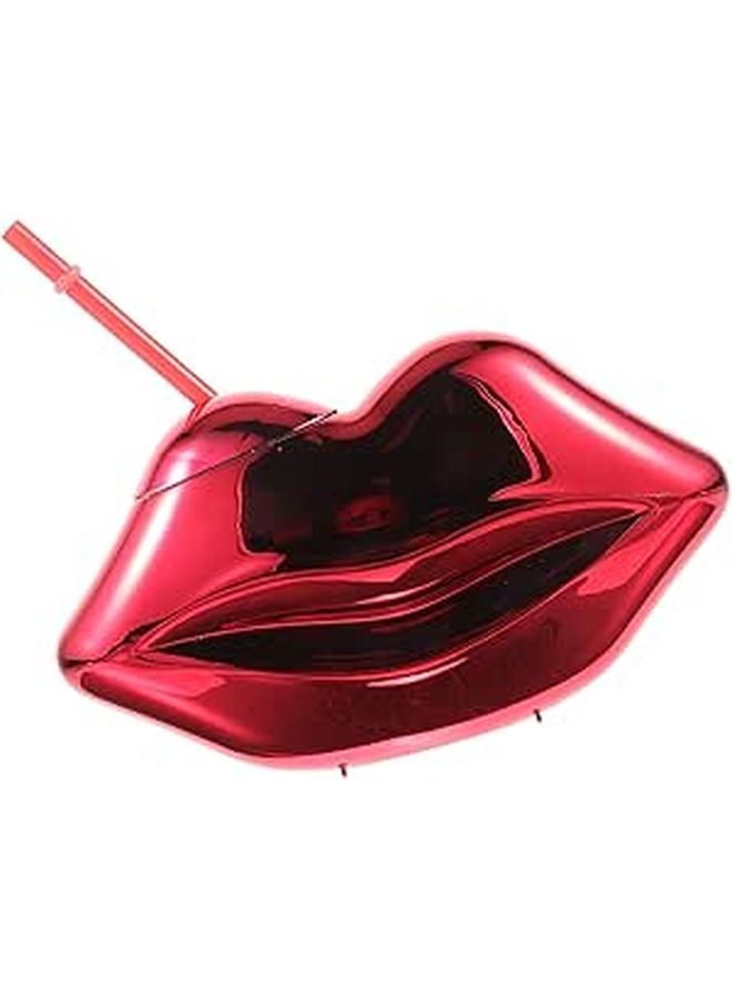 Creative Retro Lip Shaped Plastic Tumbler With Reusable Straw Celebration Beverage Cup For Adults Holiday Pool Party Drinkware - Image 1