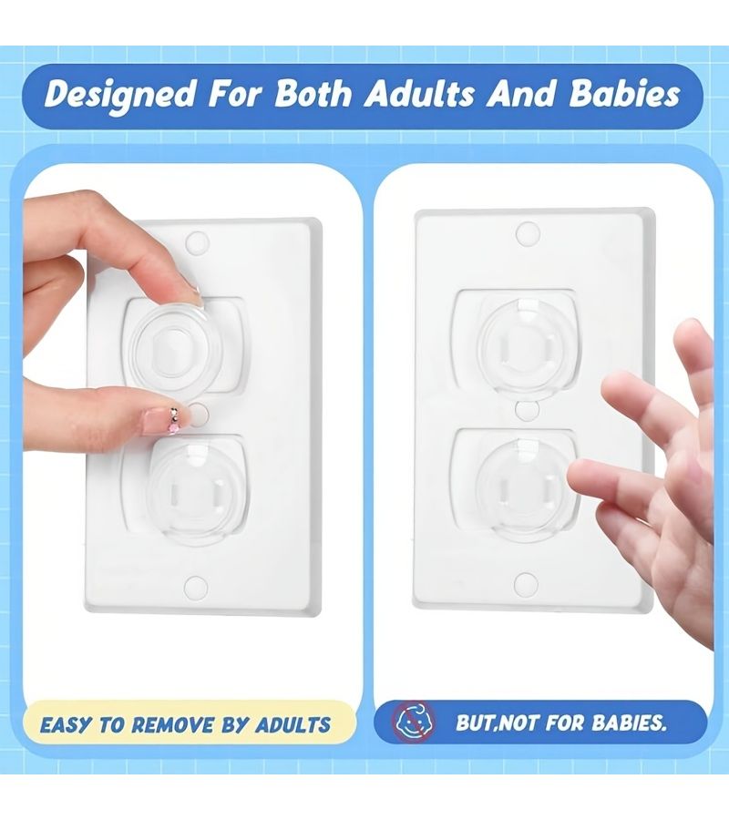 24 Transparent US Standard Outlet Covers Anti Electric Shock Easy Install Safe Plastic - Image 4
