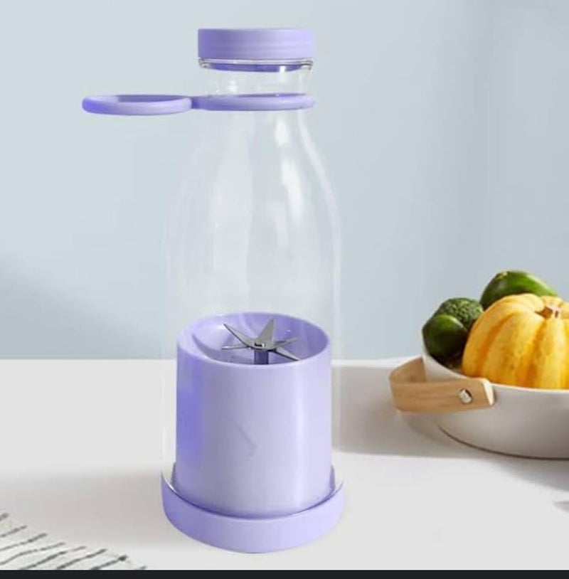 Portable Juice Blender, USB Rechargeable Mini Bottle, Personal Size for Juices and Shakes, Fruit Juicer, 1 Piece Purple - By RanaStore - Image 1