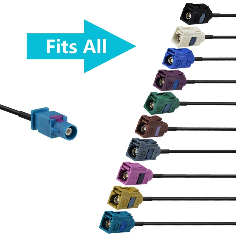 Bingfu Fakra Z Female to Male Vehicle Antenna Extension Cable 1m 3 feet for Car Stereo Android Head Unit GPS Navigation FM AM Radio Sirius XM Satellite Radio 4G LTE TEL Telematics Bluetooth Module - Image 3