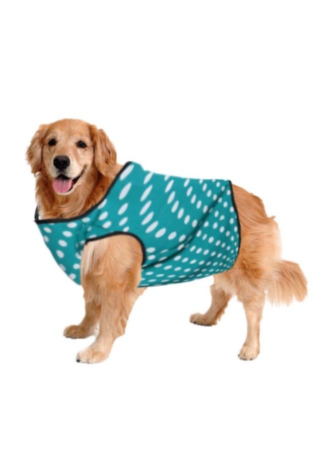 Sage Square Funky Soft Material Dog T-Shirt | Cool/Funky Print Pet | Soft Light Weight | Comfortable & Breathable Dog Clothing | Trendy Vest Outfit (Xxxlarge - 30 Inch) (Polka Sky Blue)  - Image 1