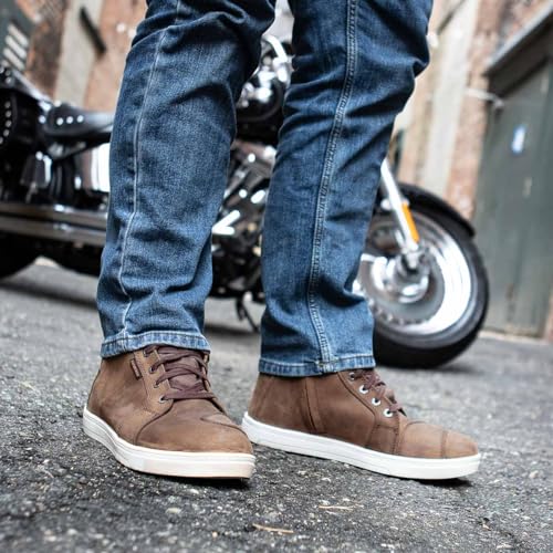 Milwaukee Leather MBM9113 Mens Brown Waterproof Leather Motorcycle Reinforced Riding Shoes wAnkle Support 85 - Image 3