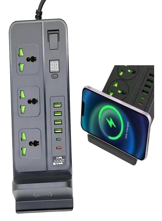 Drumstone 𝟏𝟓-𝐘𝐞𝐚𝐫 𝐖𝐚𝐫𝐫𝐚𝐧𝐭𝐲 G07 Multi-Socket Power Strip with Smart USB Charging Ports - Compact Extension Board for Home, Office & Travel | Compatible with Smartphones, Laptops & Gadgets - Image 1