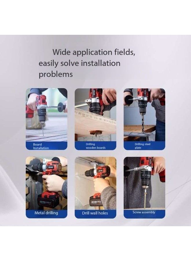 ديفون مثقاب ديفون دايو اللاسلكي بدون فرش 20 فولت 5203 - ظرف 13 مم، عزم دوران عالٍ، بطارية 4.0 أمبير/ساعة وشاحن سريع // مثقاب سريع - Image 4