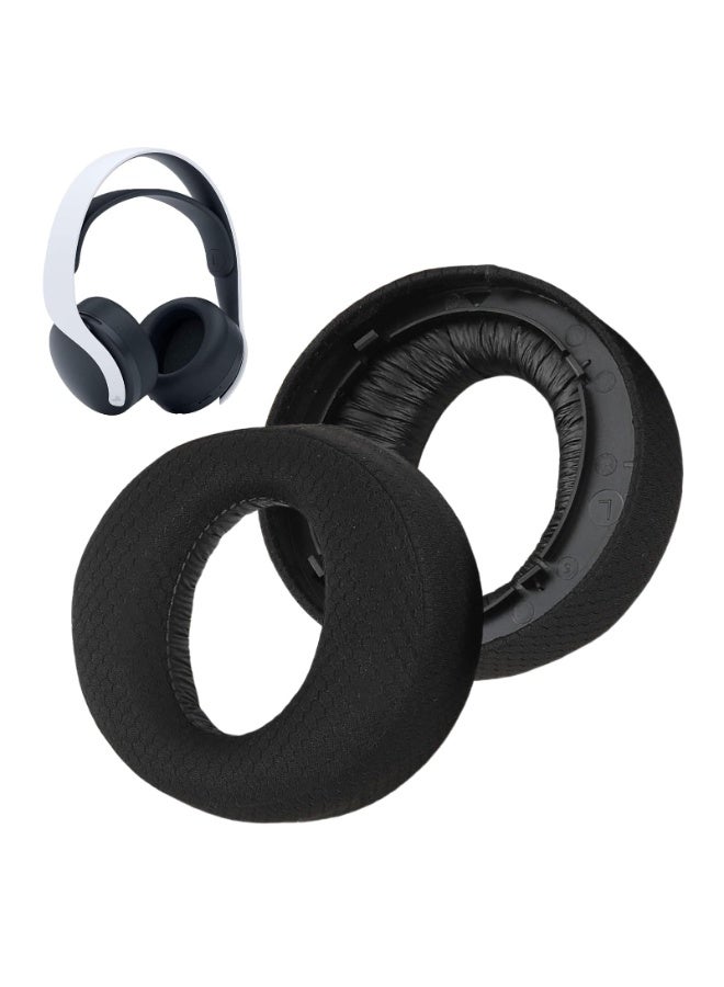 KISSUN 1 Pair PS5 Headset Ear Pads for Sony PS5 Pulse 3D, Professional PU Leather Replacement Ear Pads, Uses High Quality Memory Foam for More Comfort and Durability. (Mesh Black) - Image 1