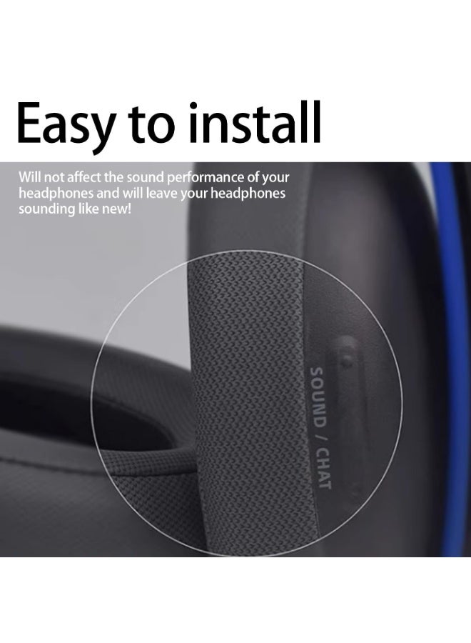 KISSUN 1 Pair PS5 Headset Ear Pads for Sony PS5 Pulse 3D, Professional PU Leather Replacement Ear Pads, Uses High Quality Memory Foam for More Comfort and Durability. (Mesh Black) - Image 5