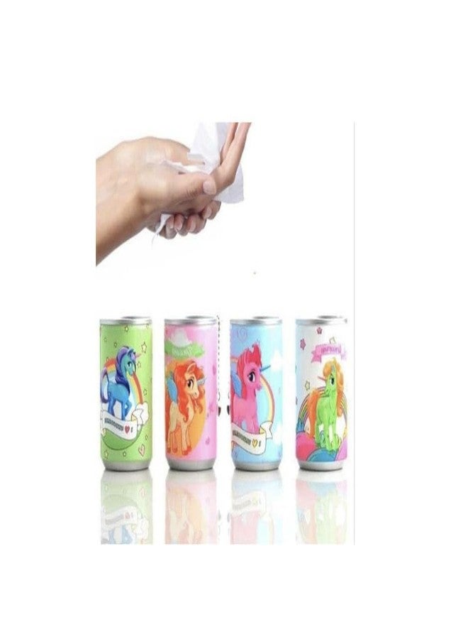 GOLD MAX Cartoon Print Mini Tin Wet Wipes and Travel Soap Tube Combo, Color Varied - Image 4