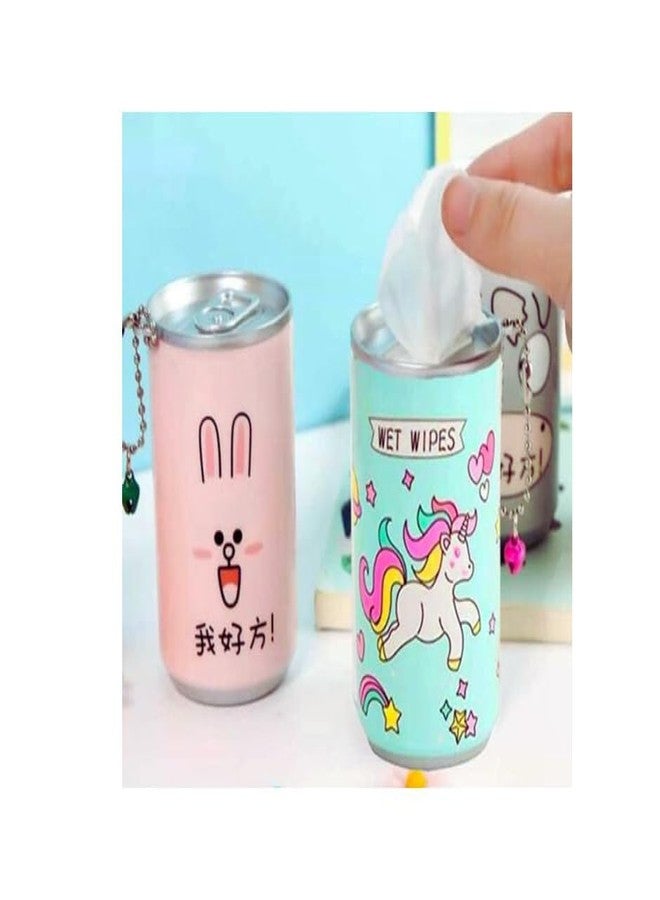 GOLD MAX Cartoon Print Mini Tin Wet Wipes and Travel Soap Tube Combo, Color Varied - Image 5