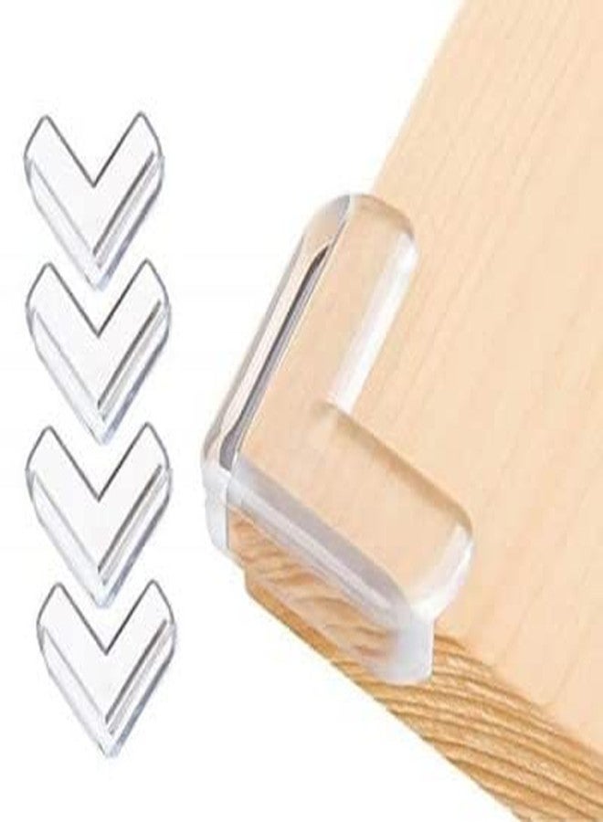 Avinya 4PC Edge Guard for Furniture Kids Safety Corner Guard for Dressing Table, Bed Corner, Dining Table/Transparent Plastic Baby Safe Guard for Sharp Edges - Image 1