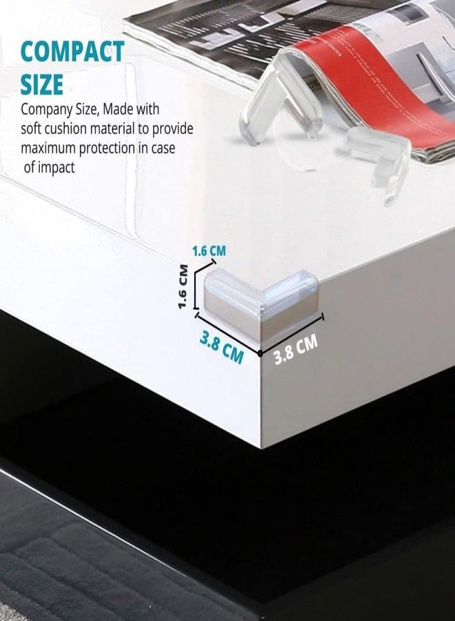 Avinya 4PC Edge Guard for Furniture Kids Safety Corner Guard for Dressing Table, Bed Corner, Dining Table/Transparent Plastic Baby Safe Guard for Sharp Edges - Image 2