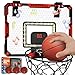 BATURU Basketball Hoop Over Door Indoor Mini Basketball Hoop with LED Lights Sound Scoreboard Cool Sports Gifts for Boys Ages 610 - Image 2