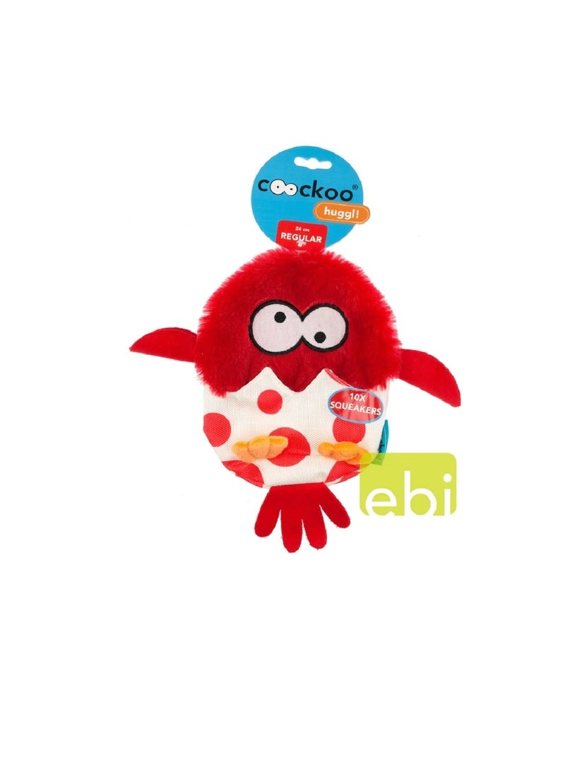 EBI - Ebi Coockoo Huggl Red Toy For Dogs 24x18cm - Image 1