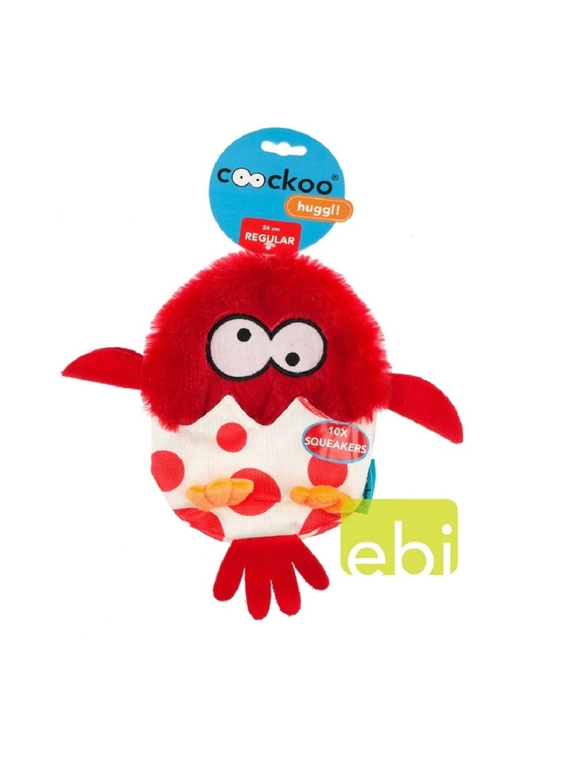 EBI - Ebi Coockoo Huggl Red Toy For Dogs 24x18cm - Image 1