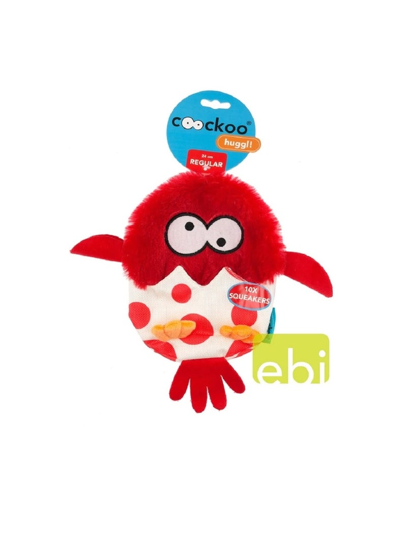 EBI - Ebi Coockoo Huggl Red Toy For Dogs 24x18cm - Image 1
