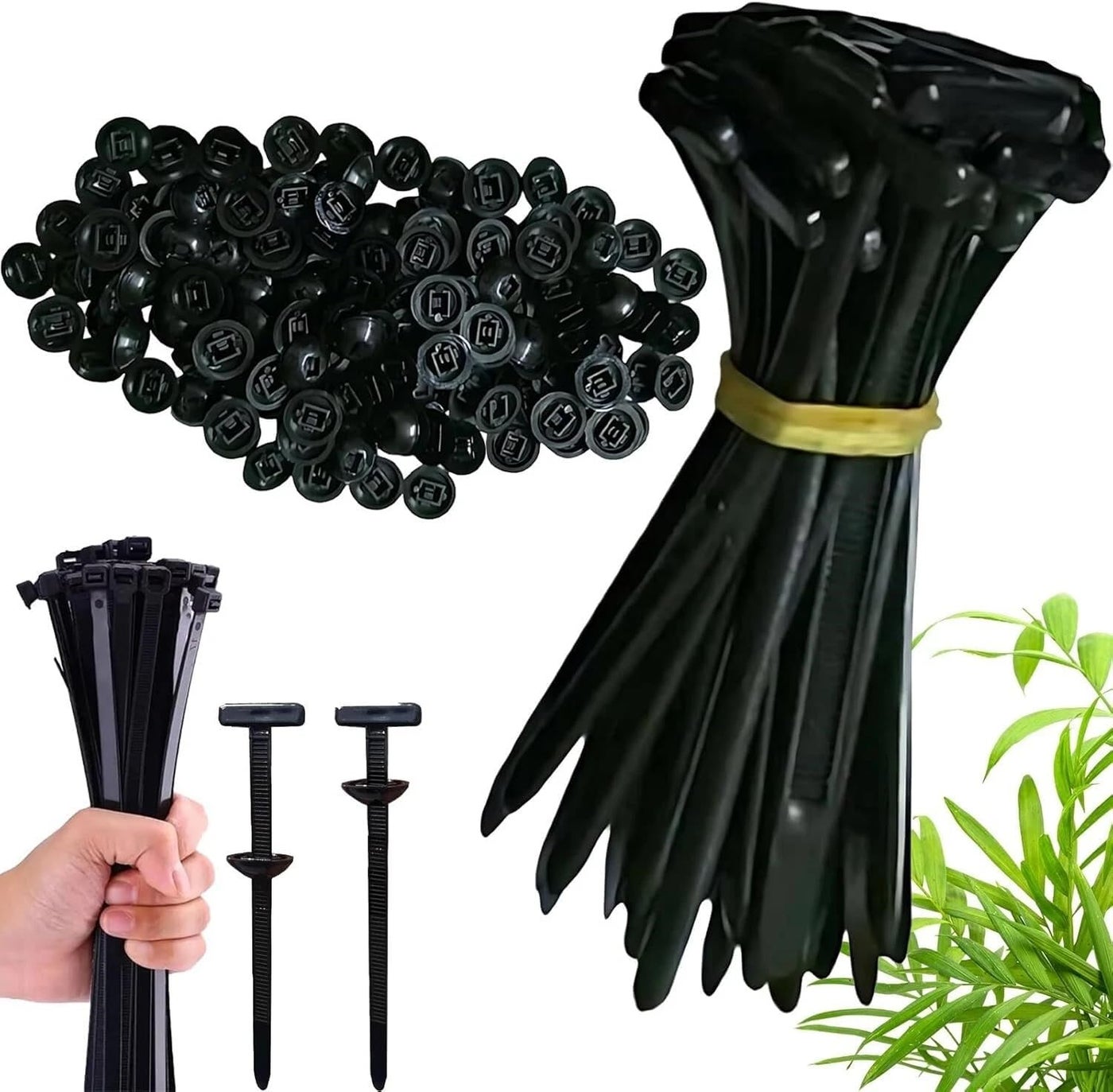 160pcs Nylon Cable Ties - Universal Zip Tie Buckles, Durable Fasteners For Automotive & Home Use, Heavy-duty Plastic Tie Rivets, Versatile Wiring Solution 100pcs
