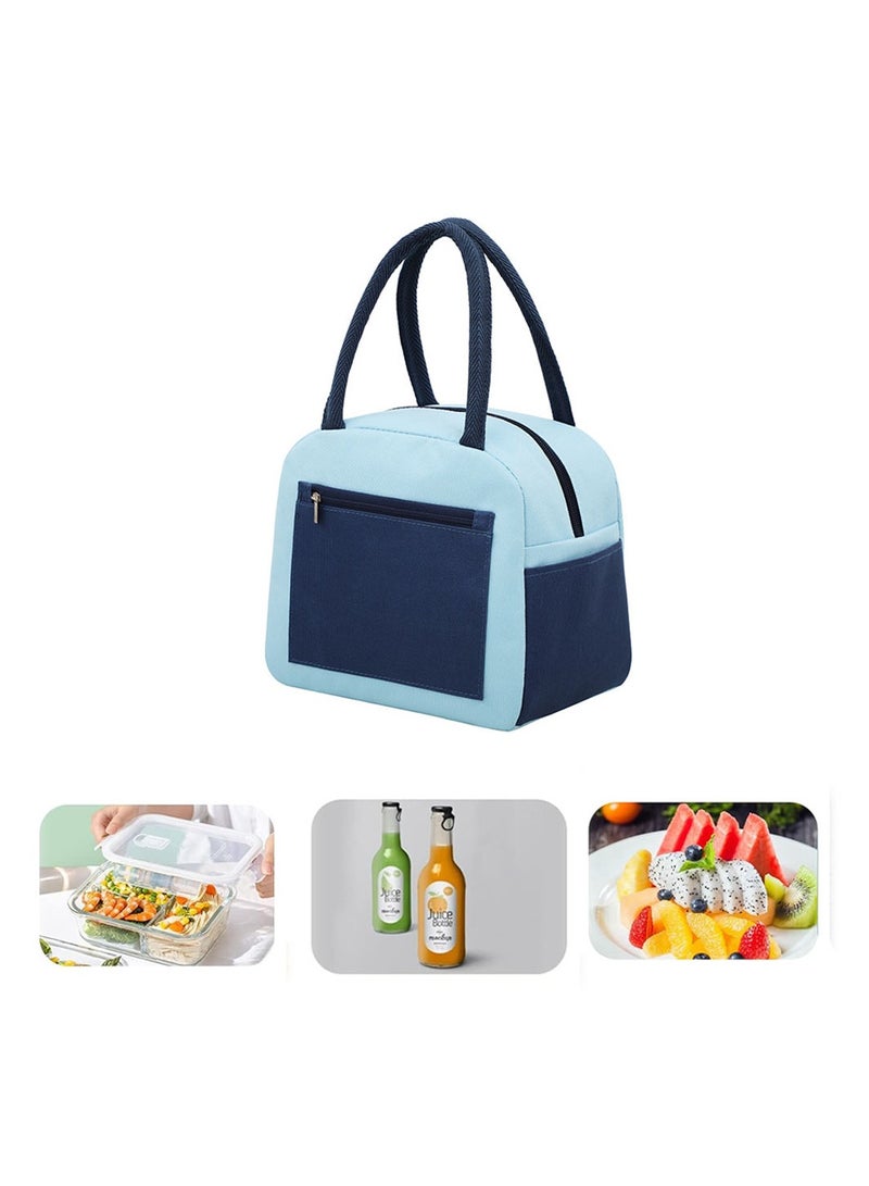 KASTWAVE Reusable Lunch Bags, Trendy Lunch Tote - Stylish and Leakproof Insulated Bag for Women/Men for Office/Travel/Picnic - Reusable Bento Cooler for Meal Prep - Enhance Your Lunch Experience (Blue) - Image 1