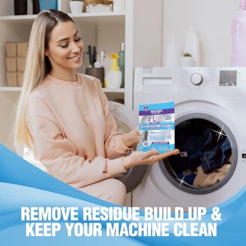 iFLO Washing Machine Cleaner Tablets – Powerful Washer Machine Cleaning and Deodorizer Tablets for Front Load, Top Load, and High-Efficiency Washer Cleaner, 3 Pack - Image 5