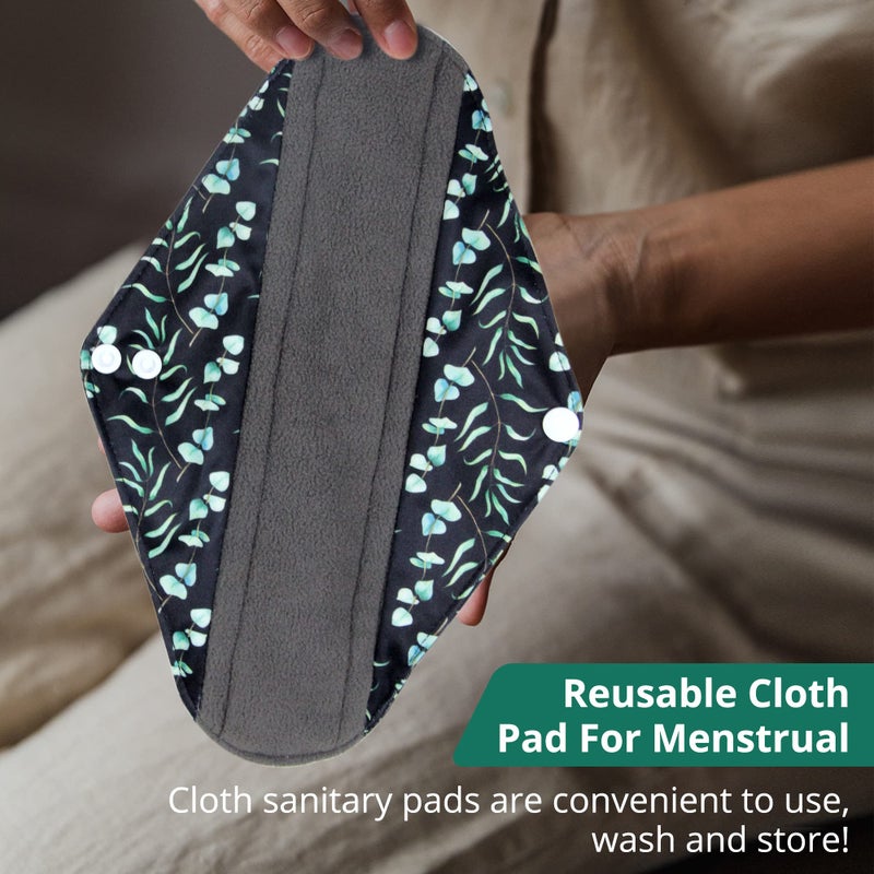Langsprit Absorbent Reusable Menstrual Sanitary Pads/Washable Cloth Menstrual Period Pads,Reusable Panty Liners(Winter,M) - Image 4