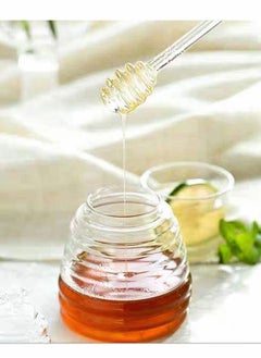 Y&D Honey Jar with Dipper and Lid, Bee Pot Lid for Storage by Paulsway, 17oz Glass Beehive Pot, Containers Holder Home Kitchen, Clear  - Image 3