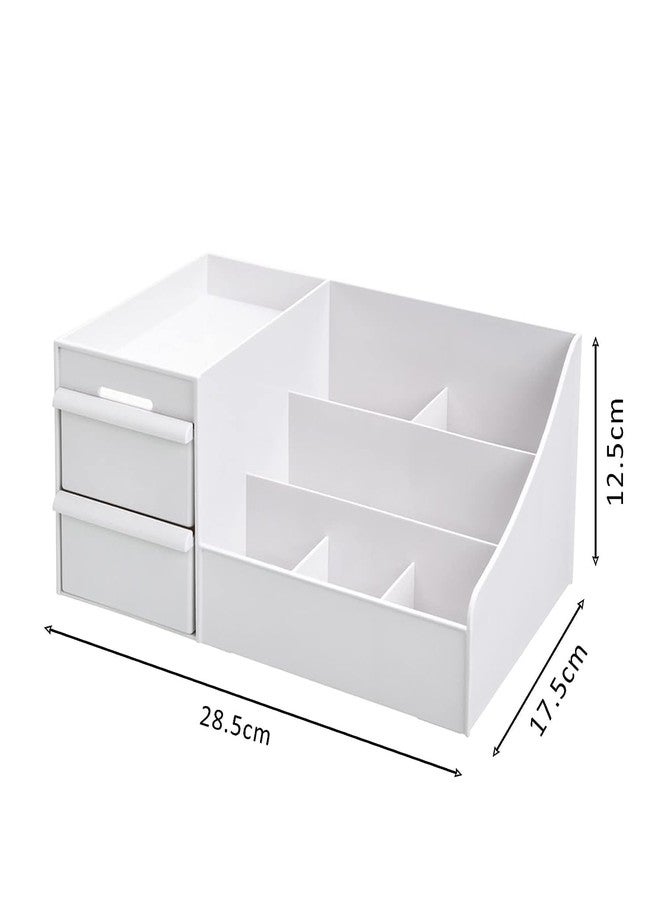 SITSRA Makeup Organizer for Vanity Cosmetic Organizer Box Drawers Storage Box Plastic Stationary Box | Make Up Organiser for Lipsticks, Lotions, Jewelry, Nail Care, Skincare, Ideal For Women - Image 4